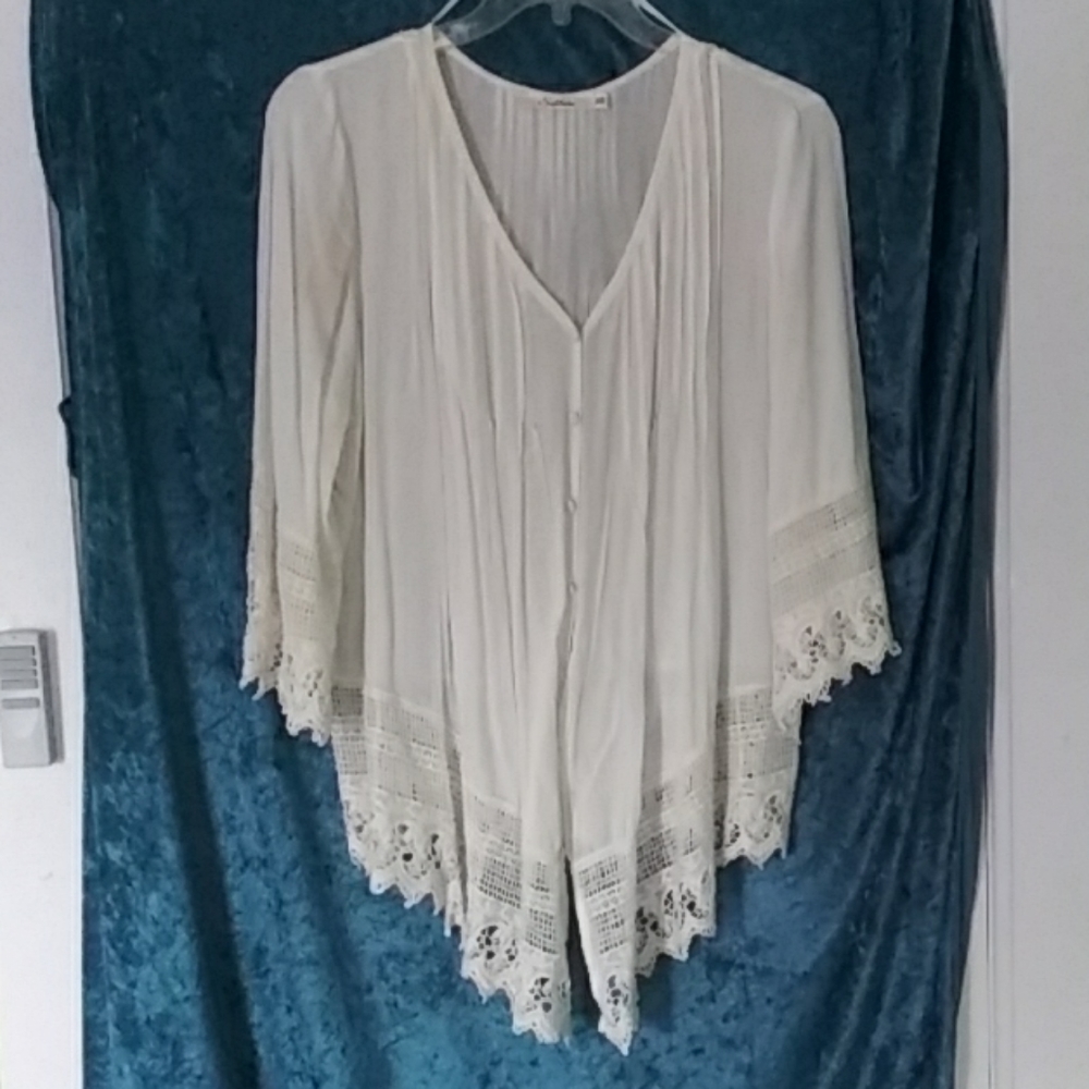 Cute Lightweight Button Down Blouse